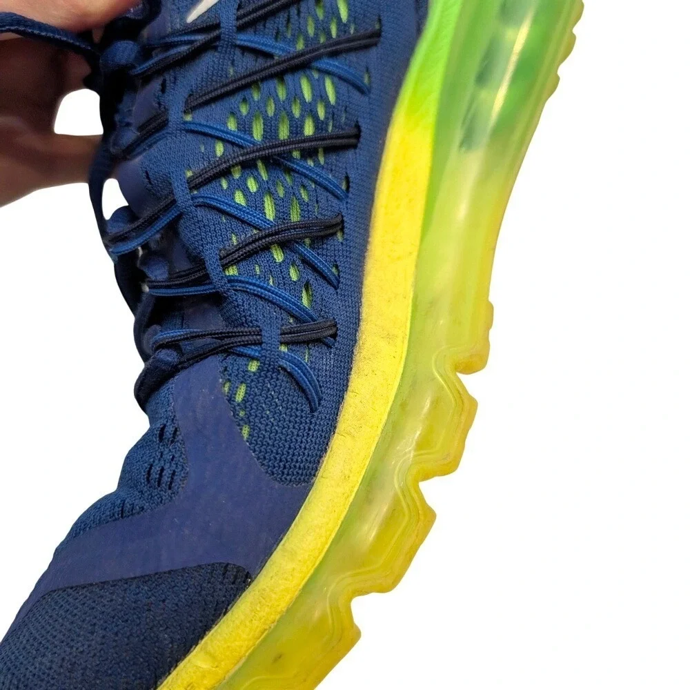Nike Air Max 2015 Deep Royal Volt Running Shoes 698902-407 Men's USA 9.5 EU 43‎